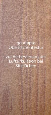 genoppte Textur zur Verbesserung der Luftzirkulation bei Sitzflächen xyloton trading GmbH.